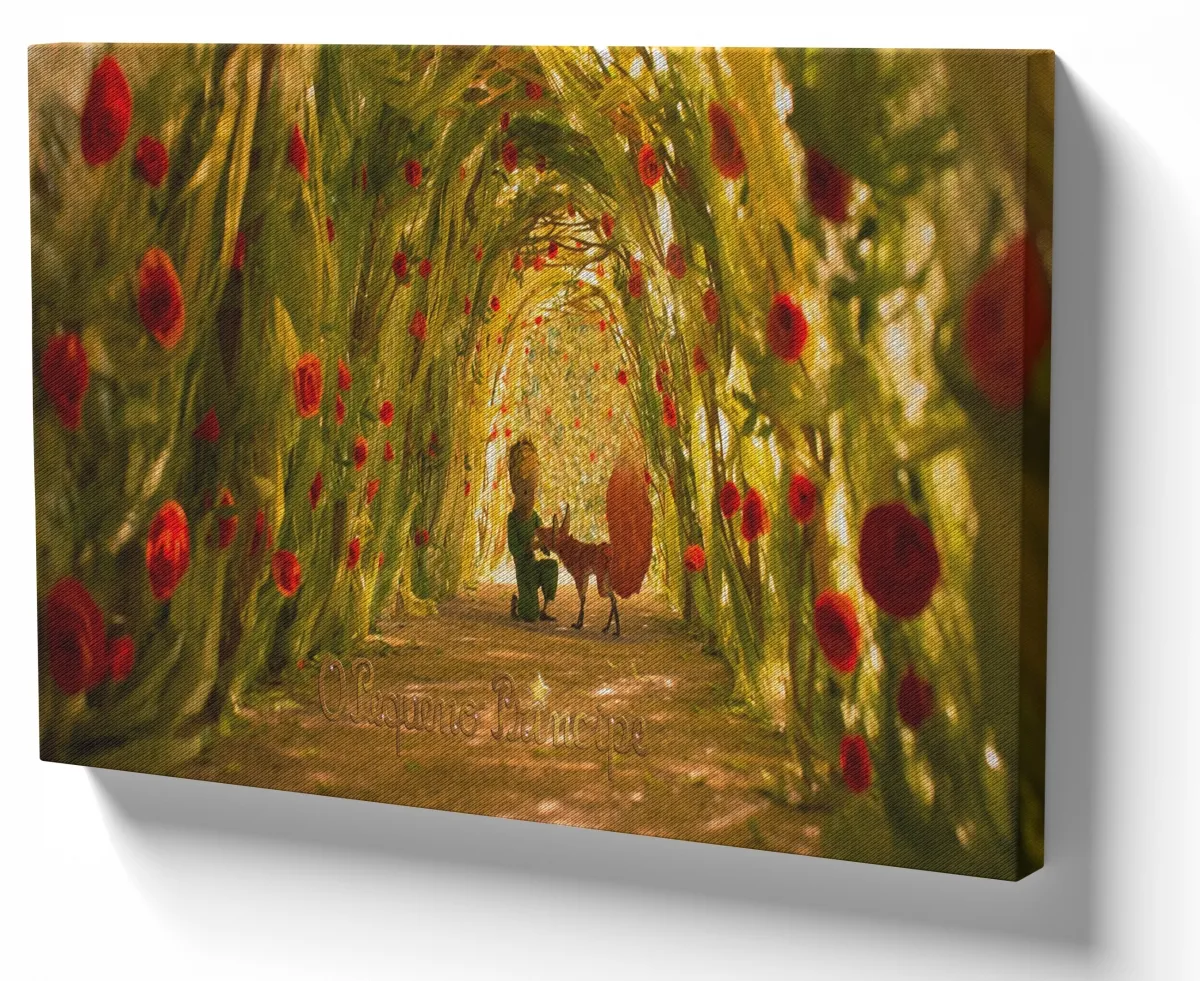 Azulejo decorativo personalizado parede ou mesa pequeno príncipe rosas Imagem