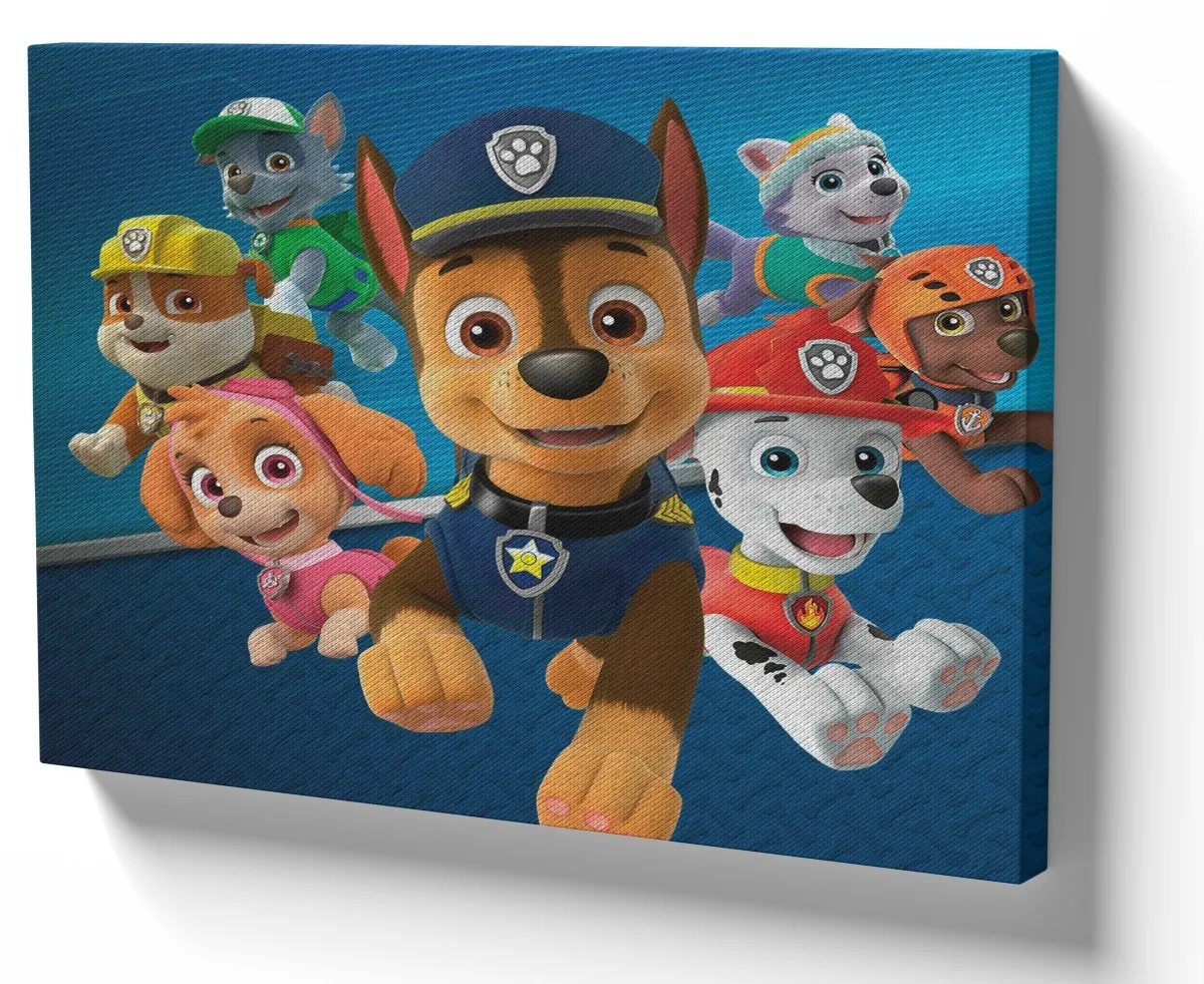 Azulejo decorativo personalizado parede ou mesa patrulha canina equipe