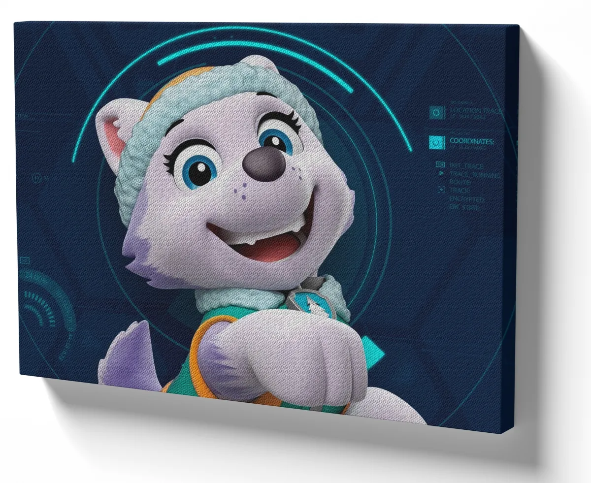 Azulejo decorativo personalizado parede ou mesa Patrulha canina Everest