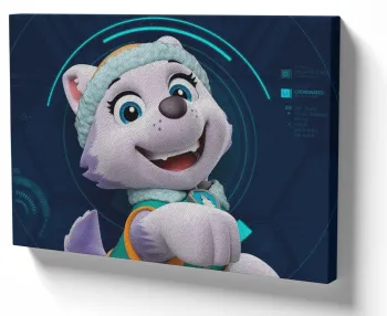 Azulejo decorativo personalizado parede ou mesa Patrulha canina Everest