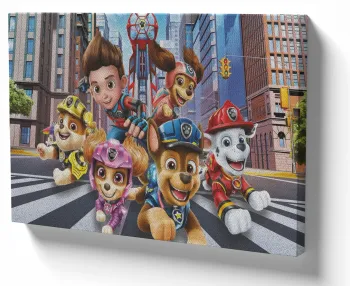 Azulejo decorativo personalizado parede ou mesa Patrulha Canina grupo
