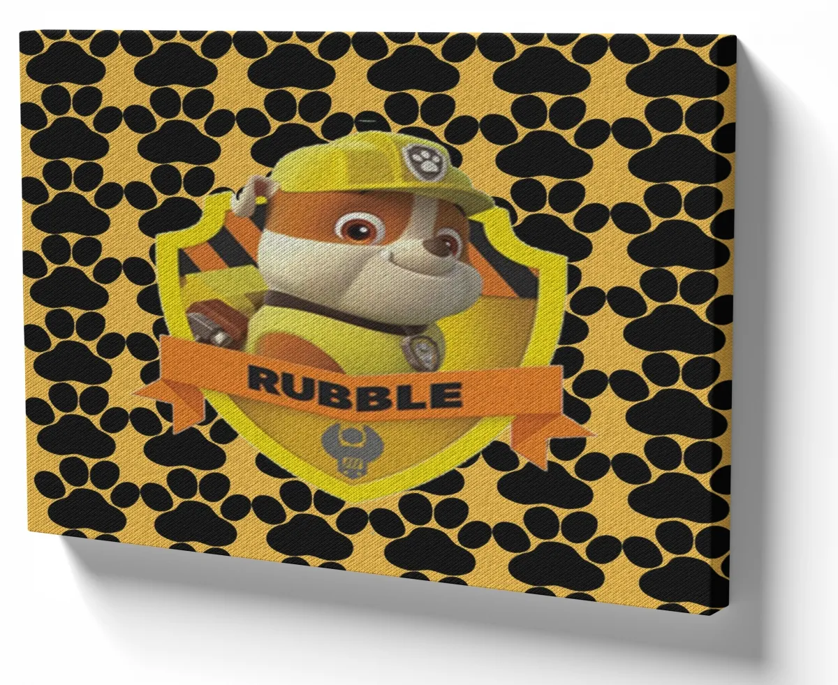 Azulejo decorativo personalizado parede ou mesa Patrulha Canina Rubble Imagem