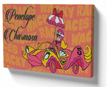 Azulejo decorativo personalizado parede ou mesa Penelope Charmosa corrida maluca