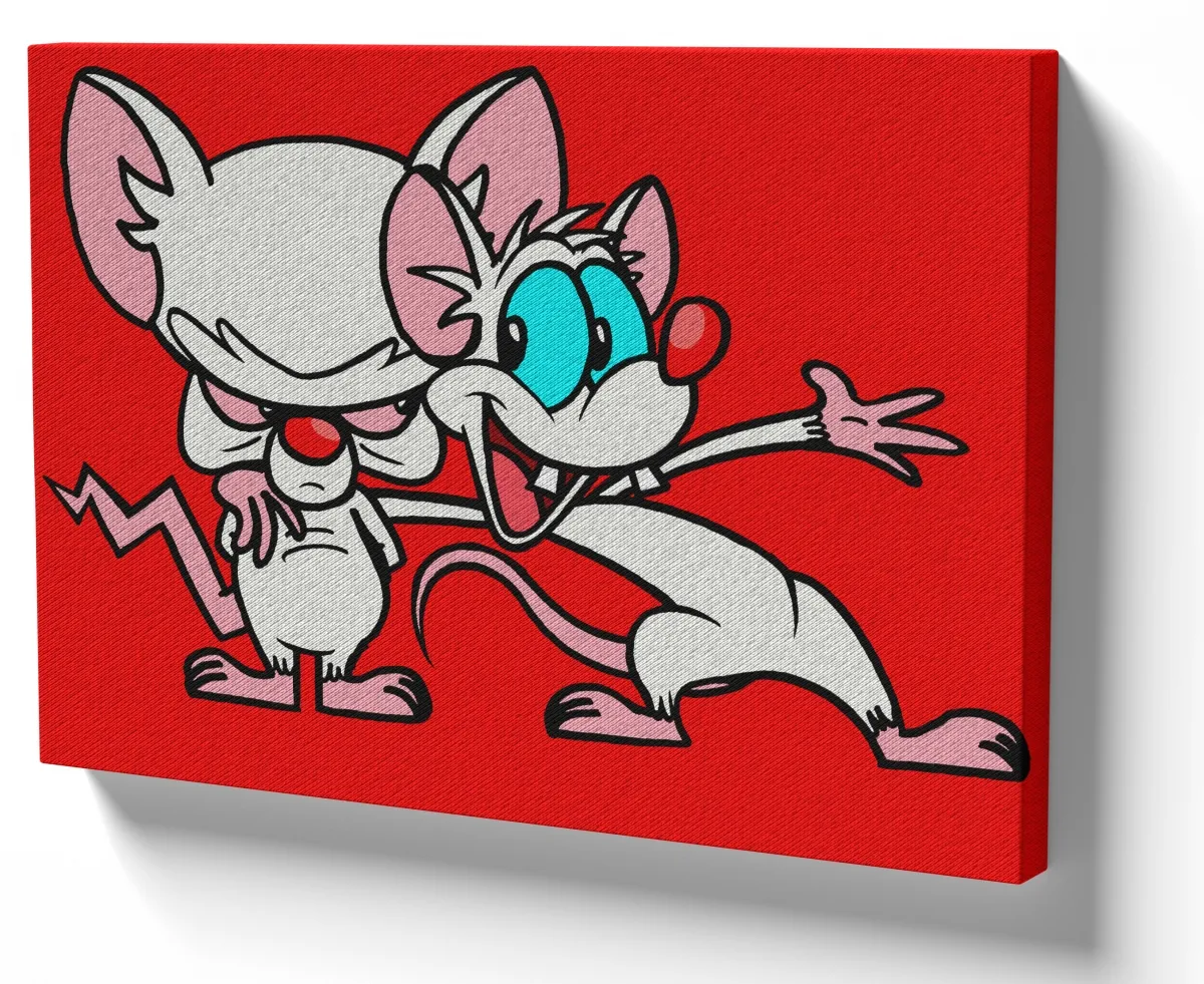 Azulejo decorativo personalizado parede ou mesa Pink e o Cérebro trivial Imagem