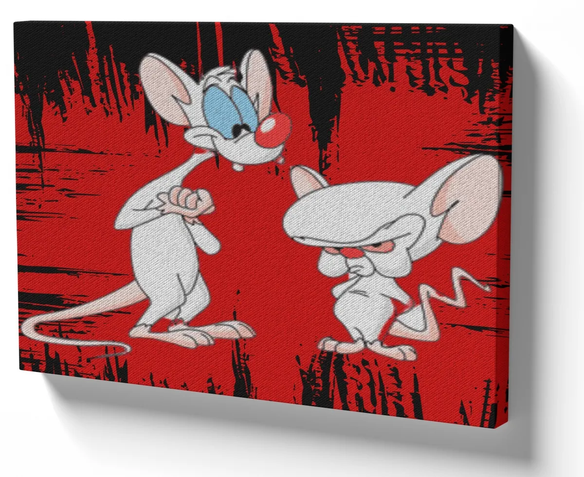 Azulejo decorativo personalizado parede ou mesa Pink e o Cérebro vermelho