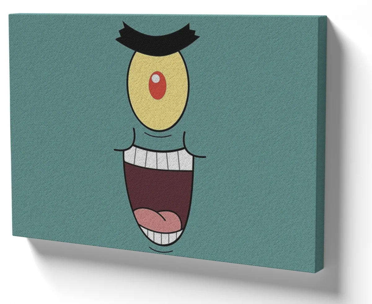 Azulejo decorativo personalizado parede ou mesa Plankton vilão bob esponja Imagem