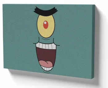 Azulejo decorativo personalizado parede ou mesa Plankton vilão bob esponja