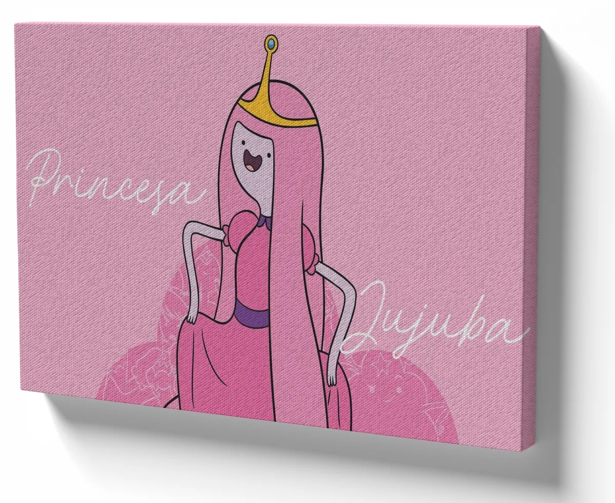 Azulejo decorativo personalizado parede ou mesa Princesa Jujuba Rosa