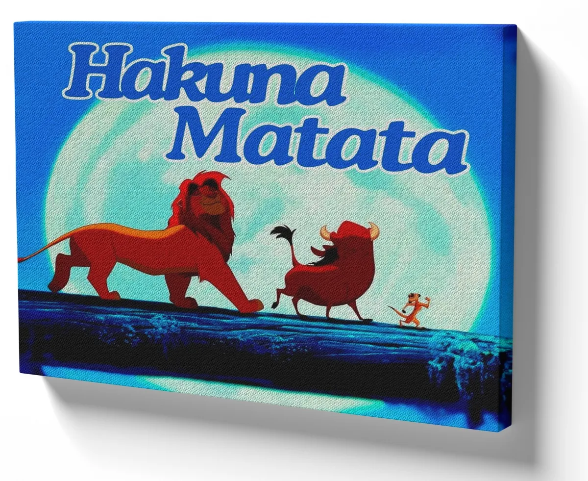 Azulejo decorativo personalizado parede ou mesa Rei Leão Hakuna Matata
