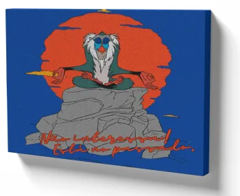 Azulejo decorativo personalizado parede ou mesa Rei Leão Rafiki
