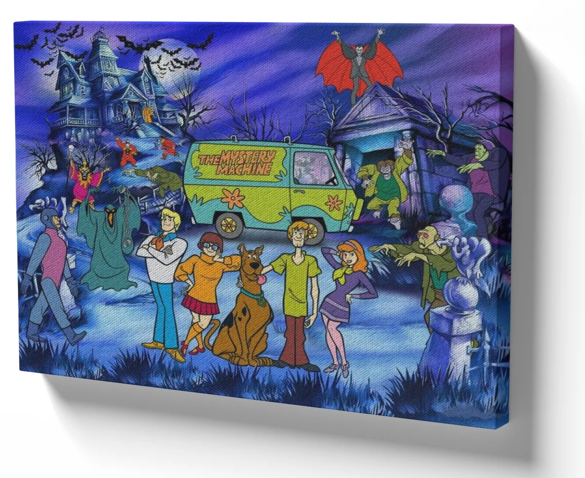 Azulejo decorativo personalizado parede ou mesa Scooby doo monstros Imagem