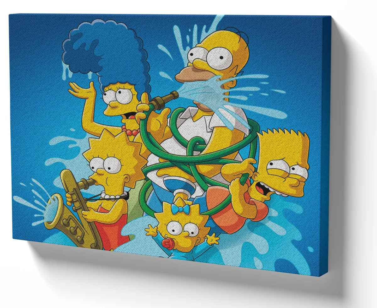 Azulejo decorativo personalizado parede ou mesa Simpsons Familia Imagem