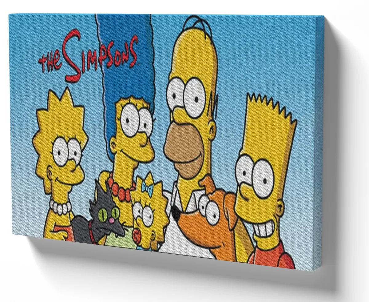 Azulejo decorativo personalizado parede ou mesa Simpsons unidos família