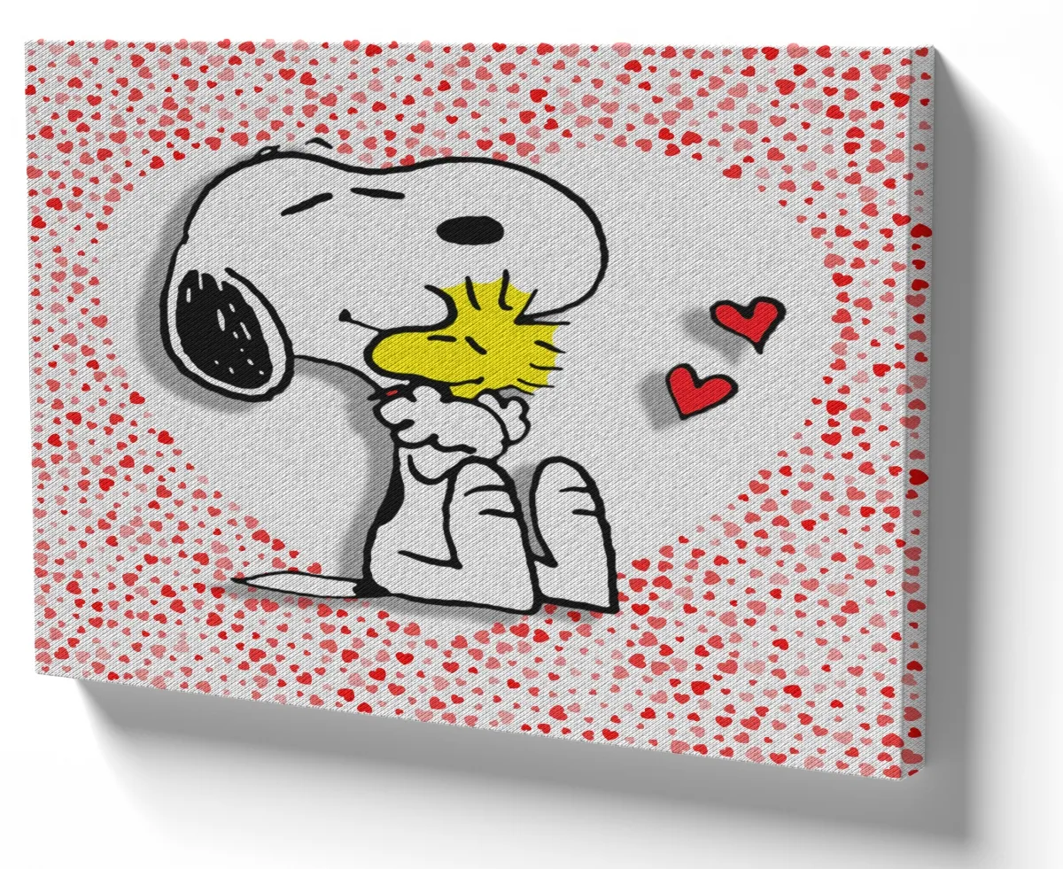 Azulejo decorativo personalizado parede ou mesa Snoopy coração
