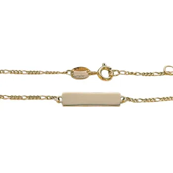Pulseira de ouro amarelo 416 - infantil - 640488 - Foto 2