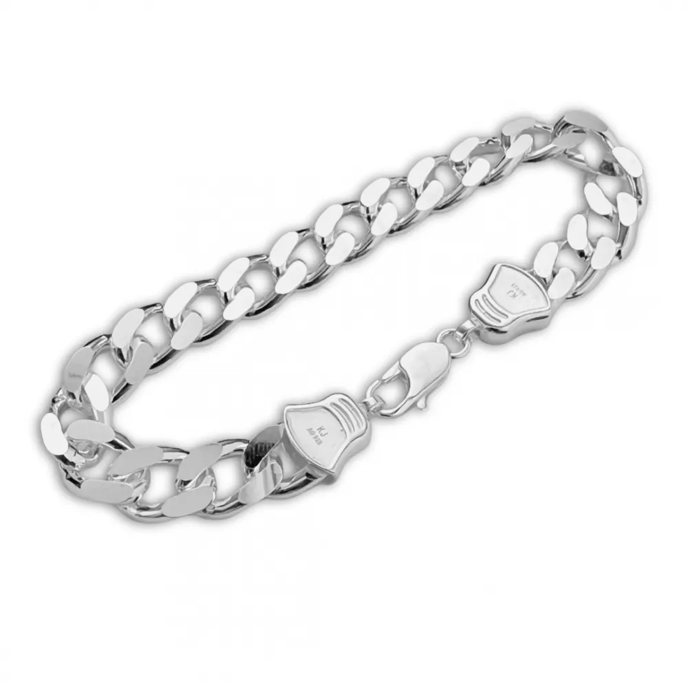 Pulseira de prata alta 925 groumet- 240013