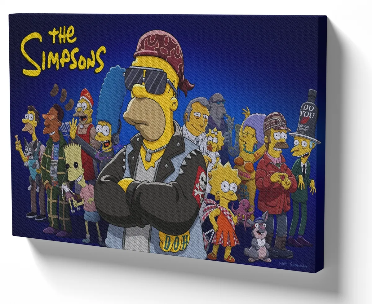 Azulejo decorativo personalizado parede ou mesa The Simpsons hap hip hop funk