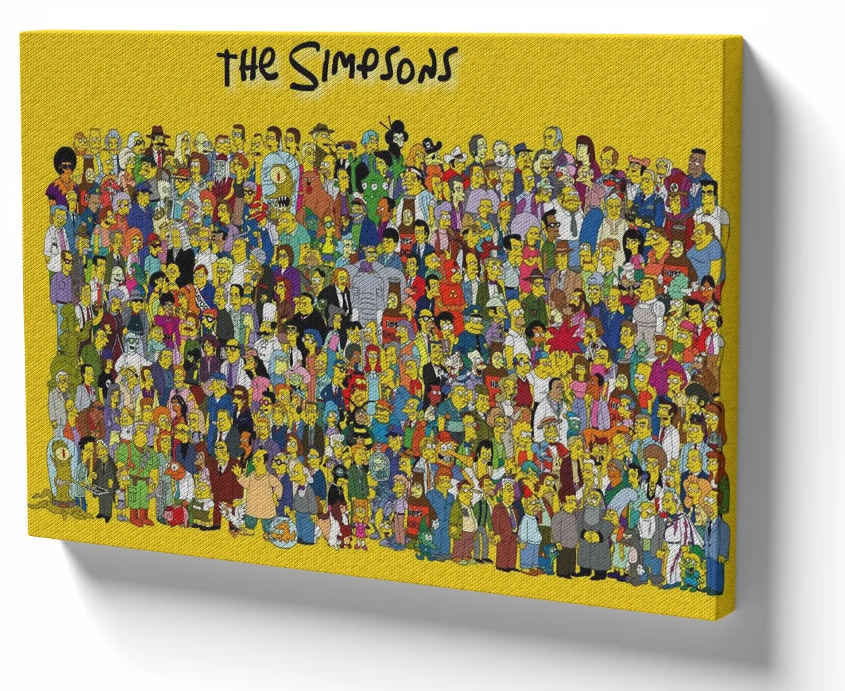 Azulejo decorativo personalizado parede ou mesa Simpsons todos personagens Imagem