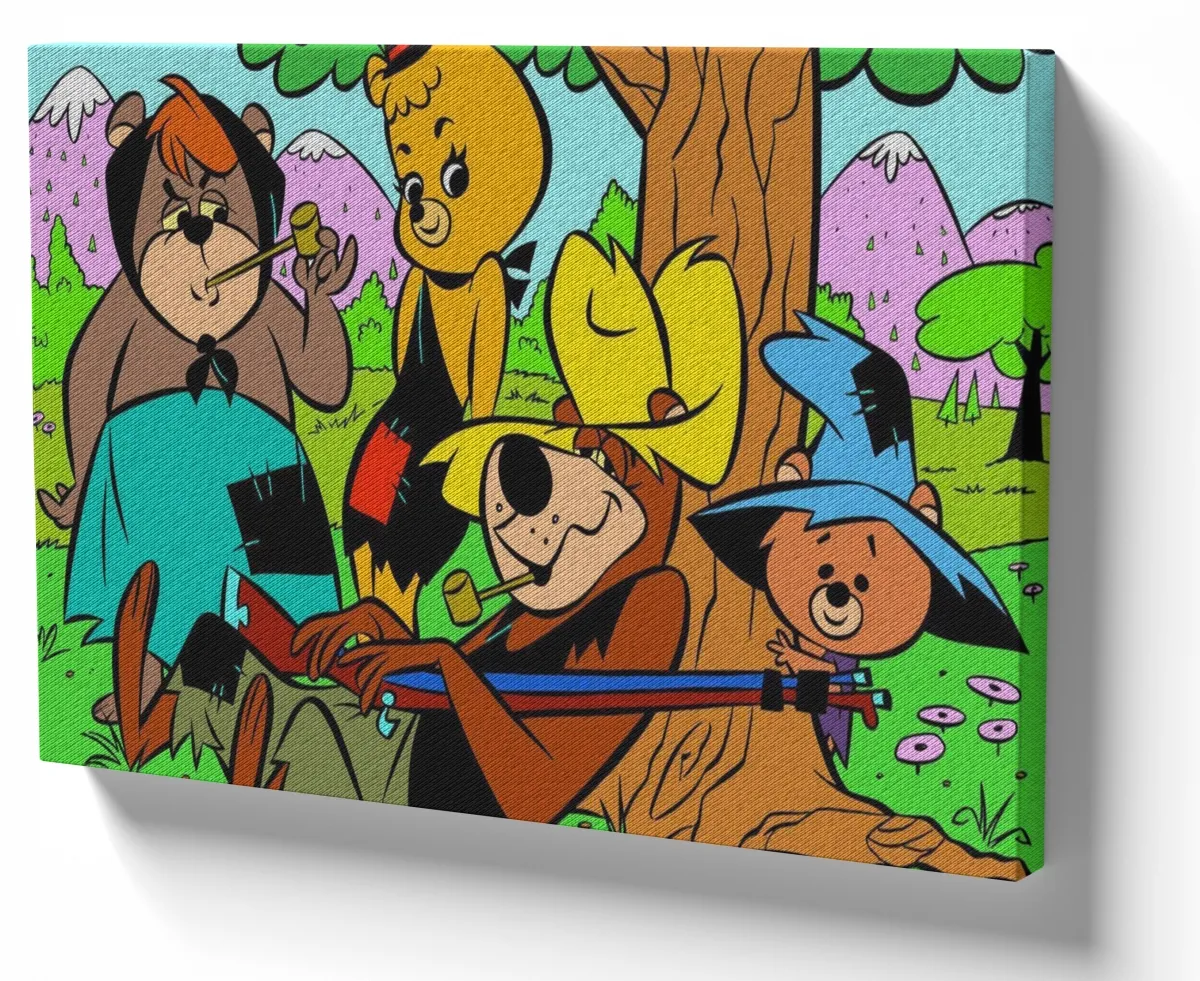 Azulejo decorativo personalizado parede ou mesa Zé Buscapé e família descansando Imagem