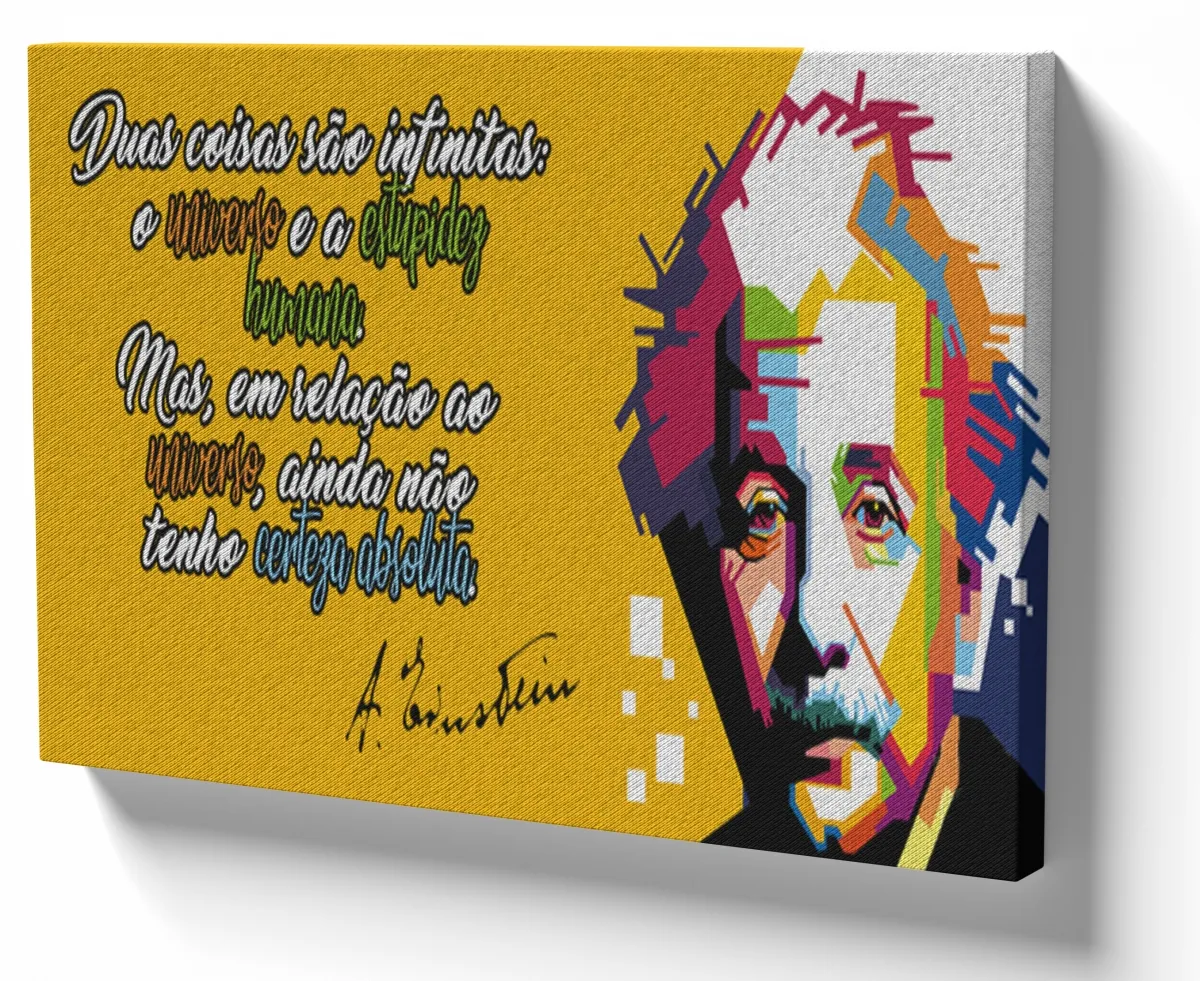 Azulejo decorativo personalizado parede ou mesa Albert Einstein estupidez humana