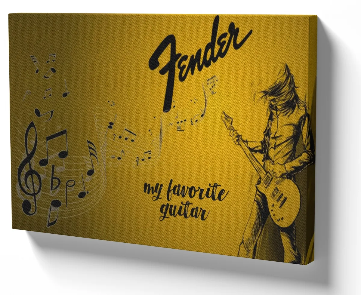 Azulejo decorativo personalizado parede ou mesa Fender favorite guitar guitarra