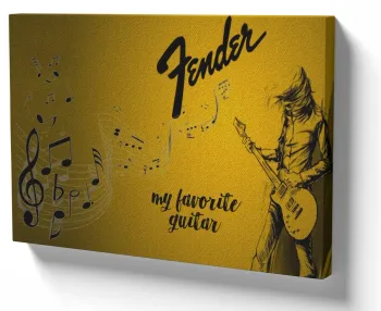 Azulejo decorativo personalizado parede ou mesa Fender favorite guitar guitarra
