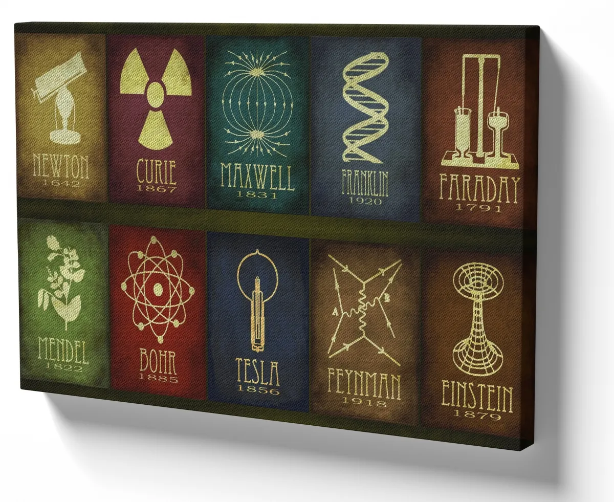 Azulejo decorativo personalizado parede ou mesa Físicos Newton Curie Maxwell Franklin Faraday Mendel Tesla Bohr Feynnan Albert Einstein Imagem