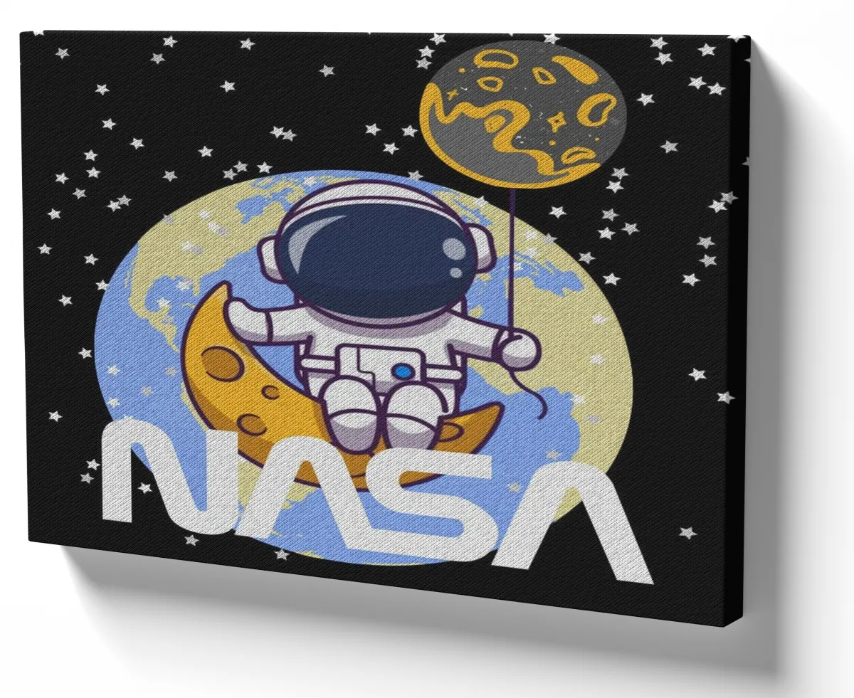 Azulejo decorativo personalizado parede ou mesa Nasa Lua Astronauta Imagem