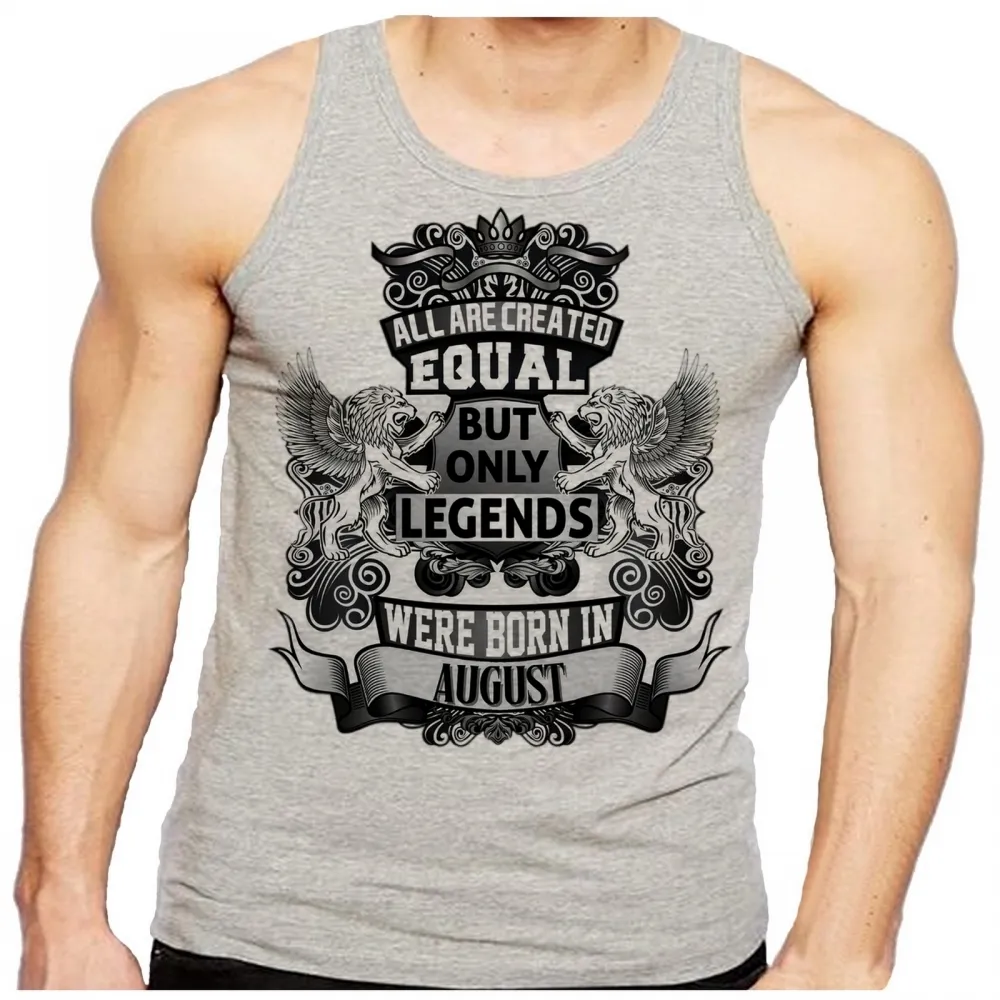 Camiseta Regata adulto ou infantil Agosto Aniversário Melhores nasceram