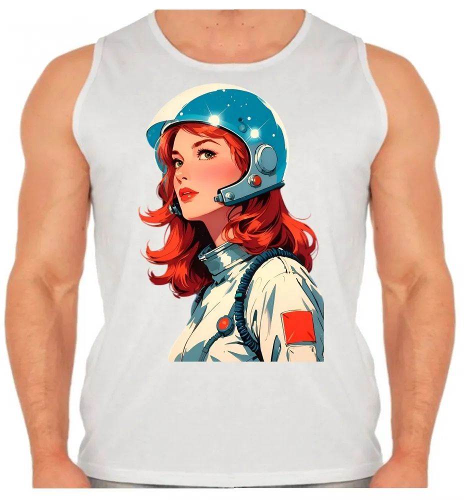 Camiseta Regata adulto ou infantil Astronauta nasa mulher space x Imagem