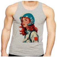 Camiseta Regata adulto ou infantil Astronauta nasa mulher space x - Foto 2