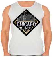 Camiseta Regata adulto ou infantil Chicago illinois Lembrança - Foto 2