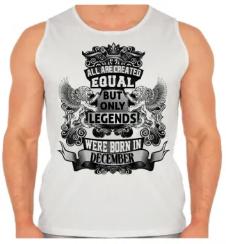 Camiseta Regata adulto ou infantil Dezembro Aniversário Melhores nasceram