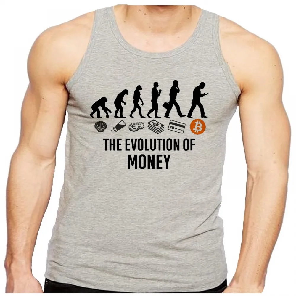 Camiseta Regata adulto ou infantil Evolução Humana Bitcoin Imagem