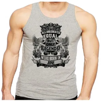 Camiseta Regata adulto ou infantil Junho Aniversário Melhores nasceram