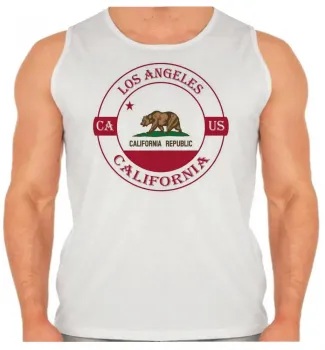 Camiseta Regata adulto ou infantil Los Angeles California Lembrança - Foto 2