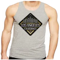 Camiseta Regata adulto ou infantil Los Angeles city California Lembrança - Foto 2