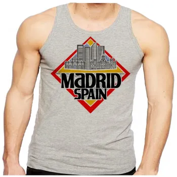 Camiseta Regata adulto ou infantil Madri Espanha Lembrança