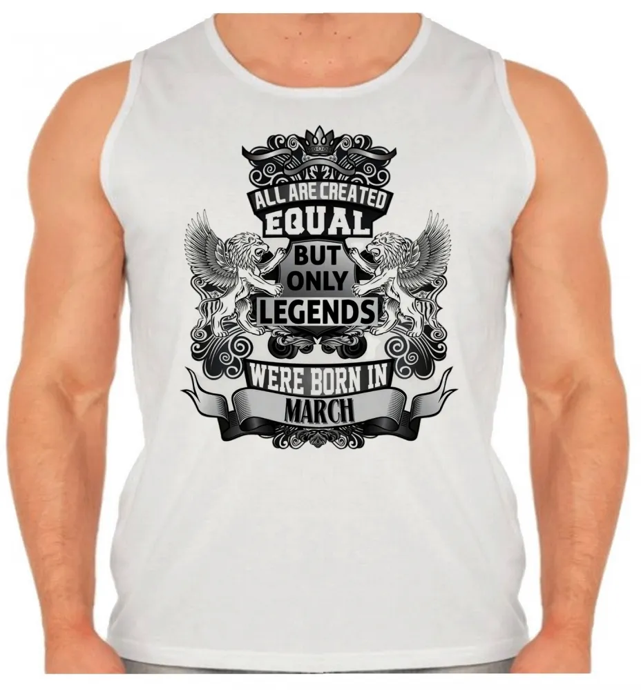 Camiseta Regata adulto ou infantil Março Aniversário Melhores nasceram Imagem