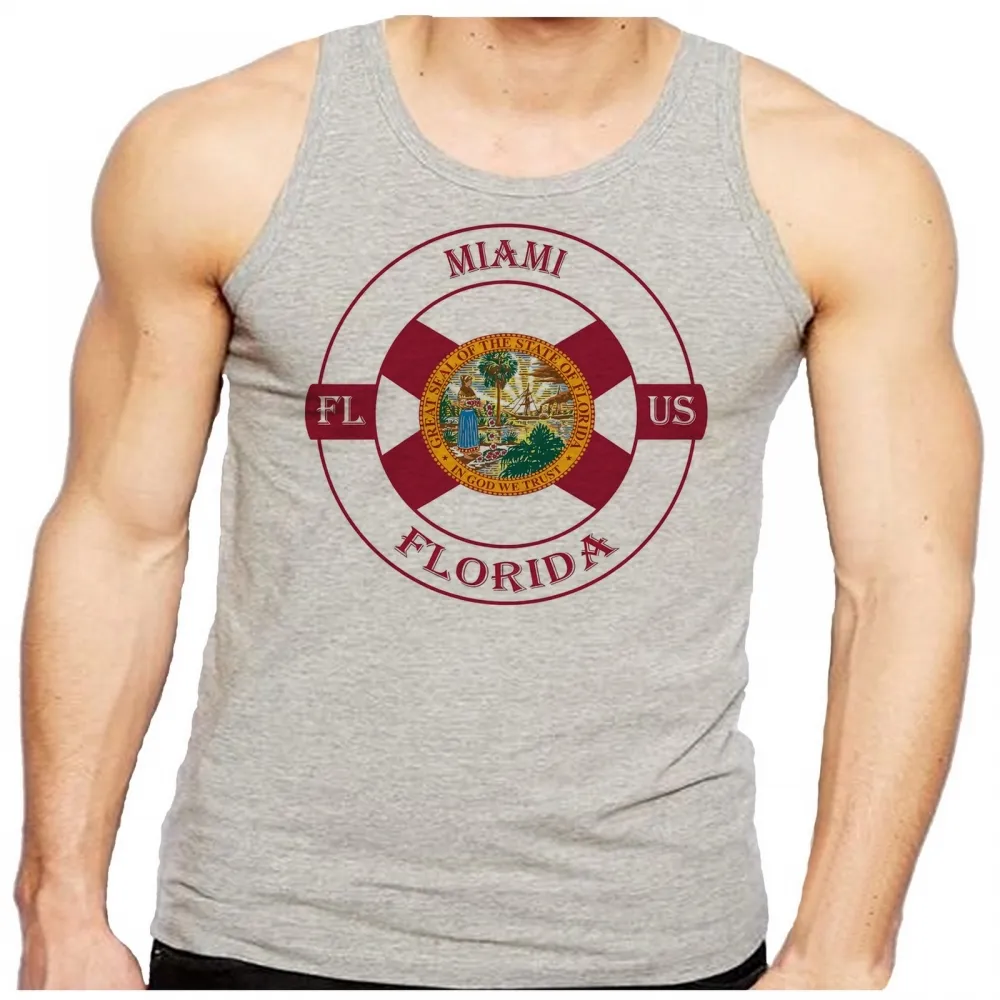 Camiseta Regata adulto ou infantil Miami Florida Lembrança Imagem