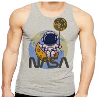 Camiseta Regata adulto ou infantil Nasa astronauta planeta - Foto 2