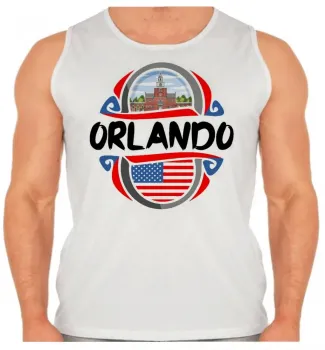 Camiseta Regata adulto ou infantil Orlando Florida Estados unidos - Foto 2