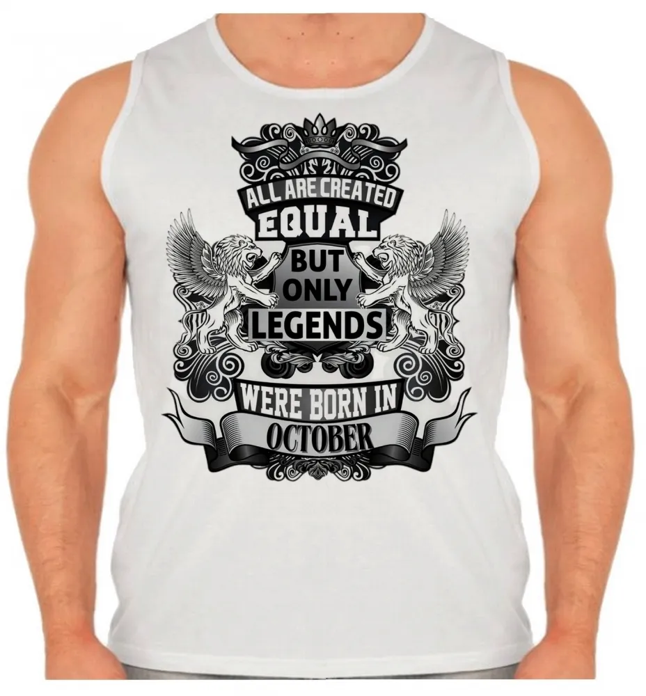 Camiseta Regata adulto ou infantil Outubro Aniversário Melhores nasceram Imagem