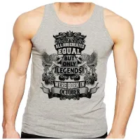 Camiseta Regata adulto ou infantil Outubro Aniversário Melhores nasceram - Foto 2