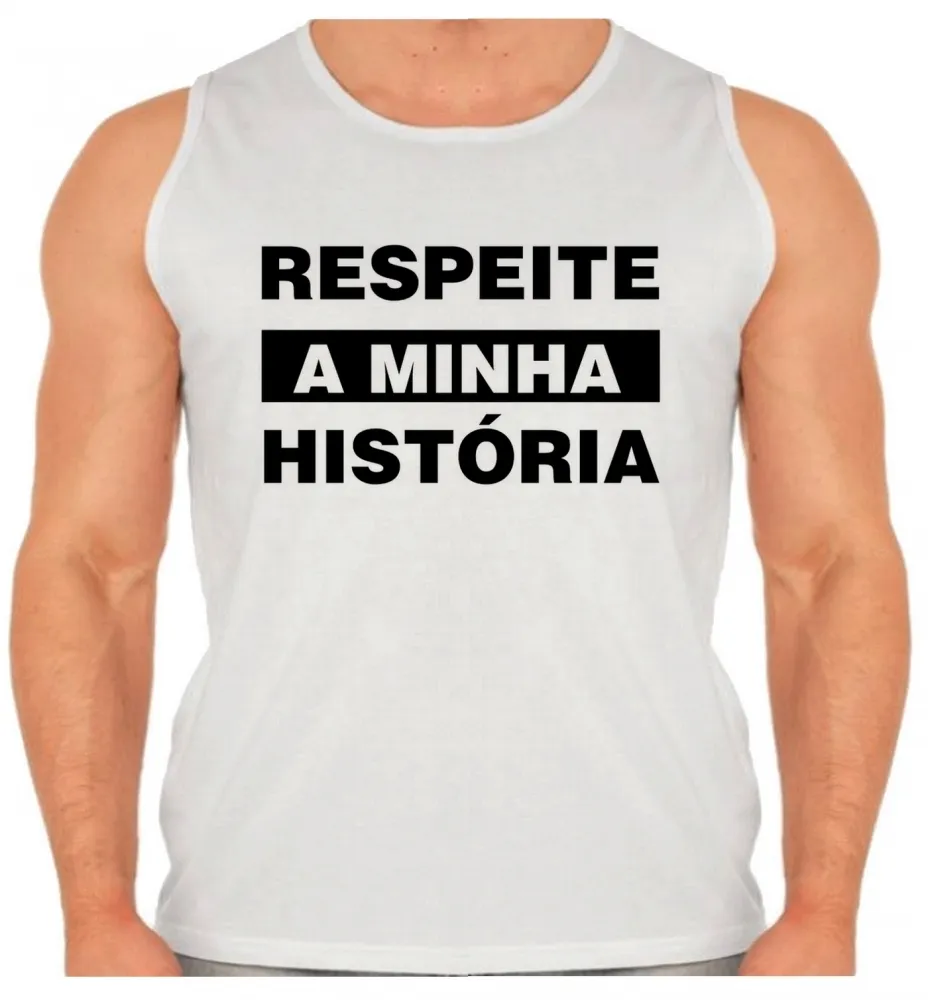 Camiseta Regata adulto ou infantil Respeite minha história