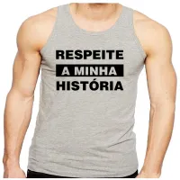 Camiseta Regata adulto ou infantil Respeite minha história - Foto 2