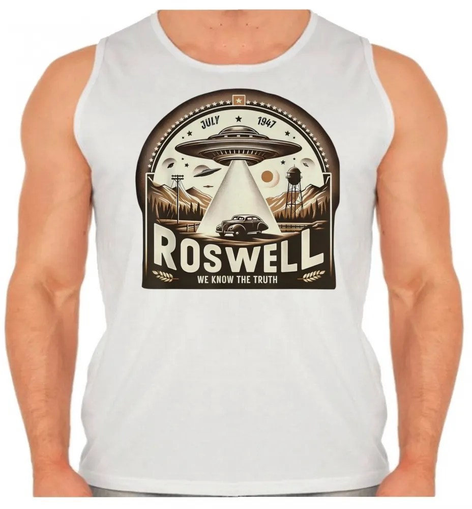Camiseta Regata adulto ou infantil roswell et area 51 varginha alien Imagem