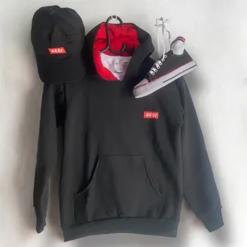 SESI Blusão de moletom felpado Fechado Canguru - Foto 2