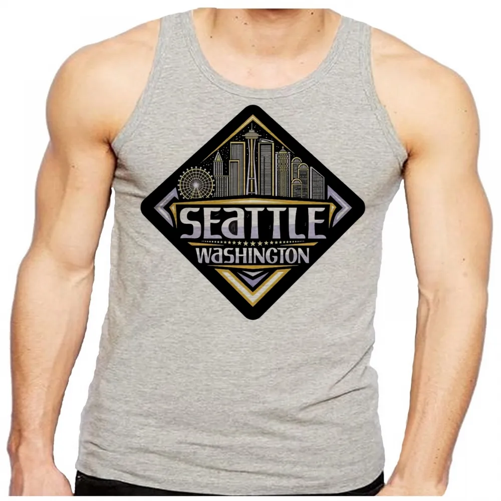 Camiseta Regata adulto ou infantil Seattle Washington lembrança