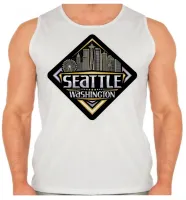 Camiseta Regata adulto ou infantil Seattle Washington lembrança - Foto 2
